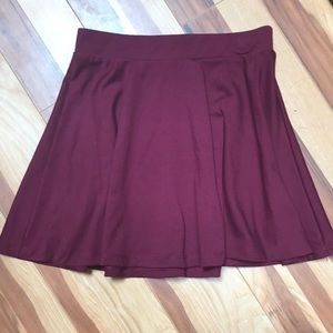 Maroon Skater Mini skirt